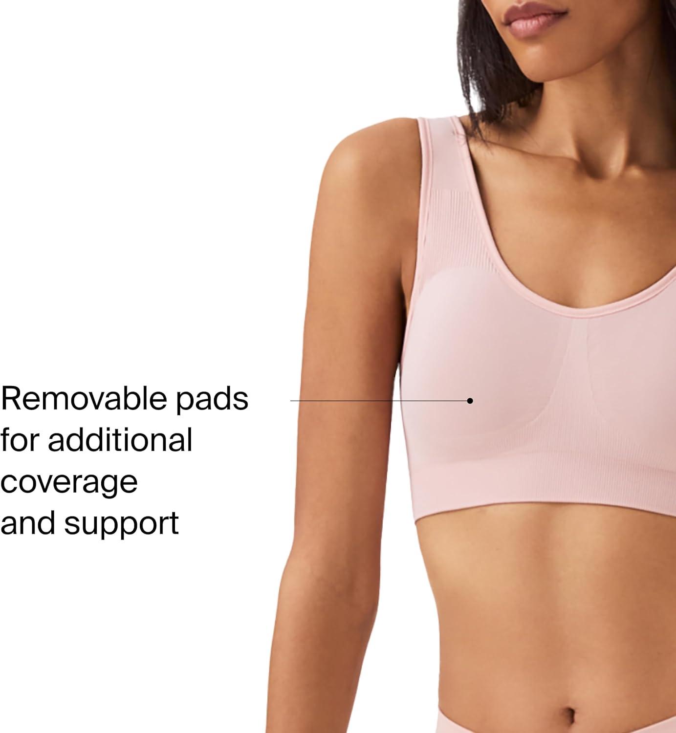 imageSPANX Breast of Both Worlds Reversible Comfort Bra Wireless Seamless Bra Reversible Design WireFree ComfortGreyVintage Rose