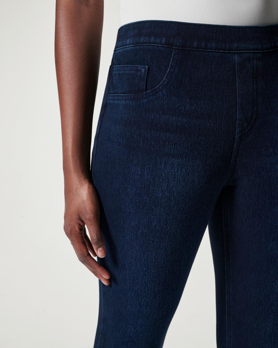 imageSPANX JeanIsh Ankle Leggings Stylish Everyday Leggings Classic Jean Look Hidden Core Shaping Comfy Denim AlternativeBlack
