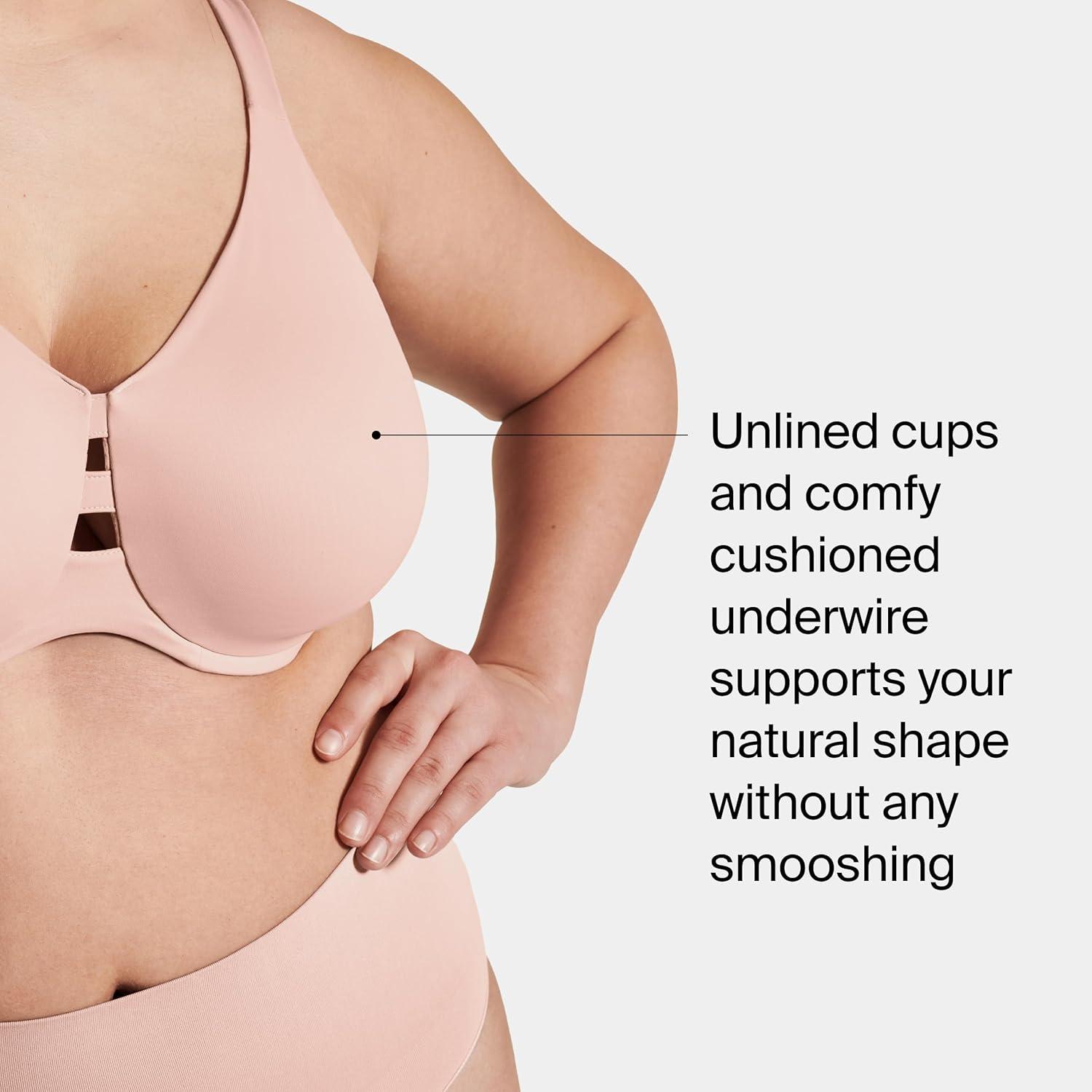 imageSPANX Low Profile Minimizer Bra Minimize Breast Size by up to 1 Inch QuickDrying Fabric Comfortable Bras for WomenVintage Rose