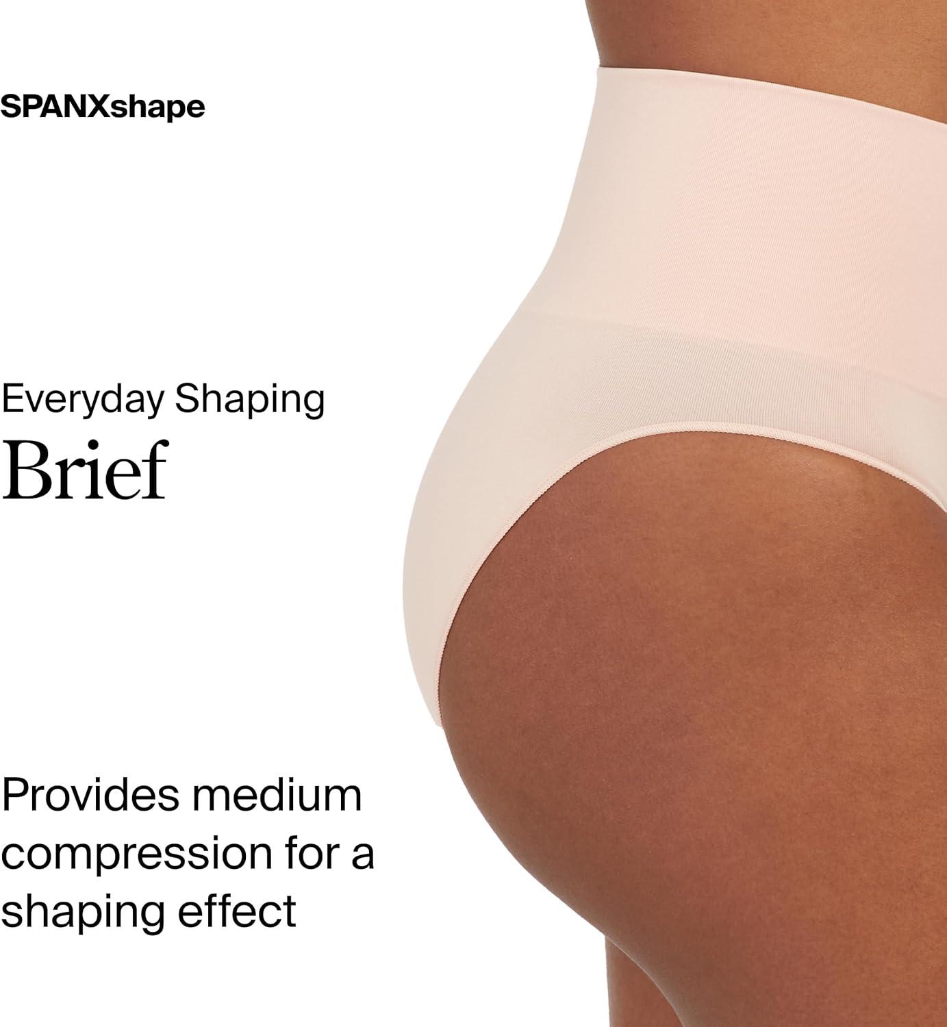 imageSPANX SPANXshape Everyday Shaping Brief Core Control Shapewear Underwear Invisible Under Clothes Seamless DesignVintage Rose