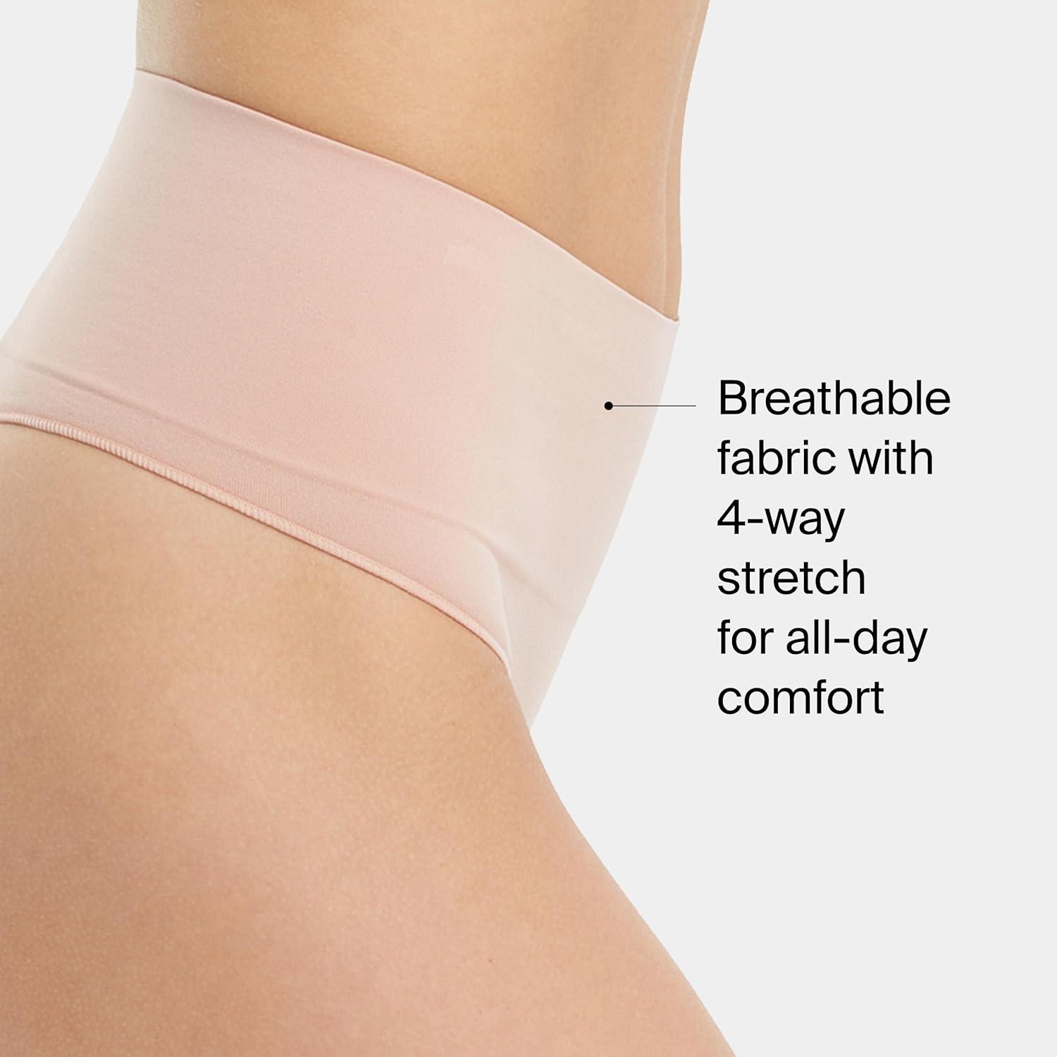 imageSPANX SPANXshape Everyday Shaping Thong Core Control Shapewear Underwear Invisible Under Clothes Seamless DesignVintage Rose