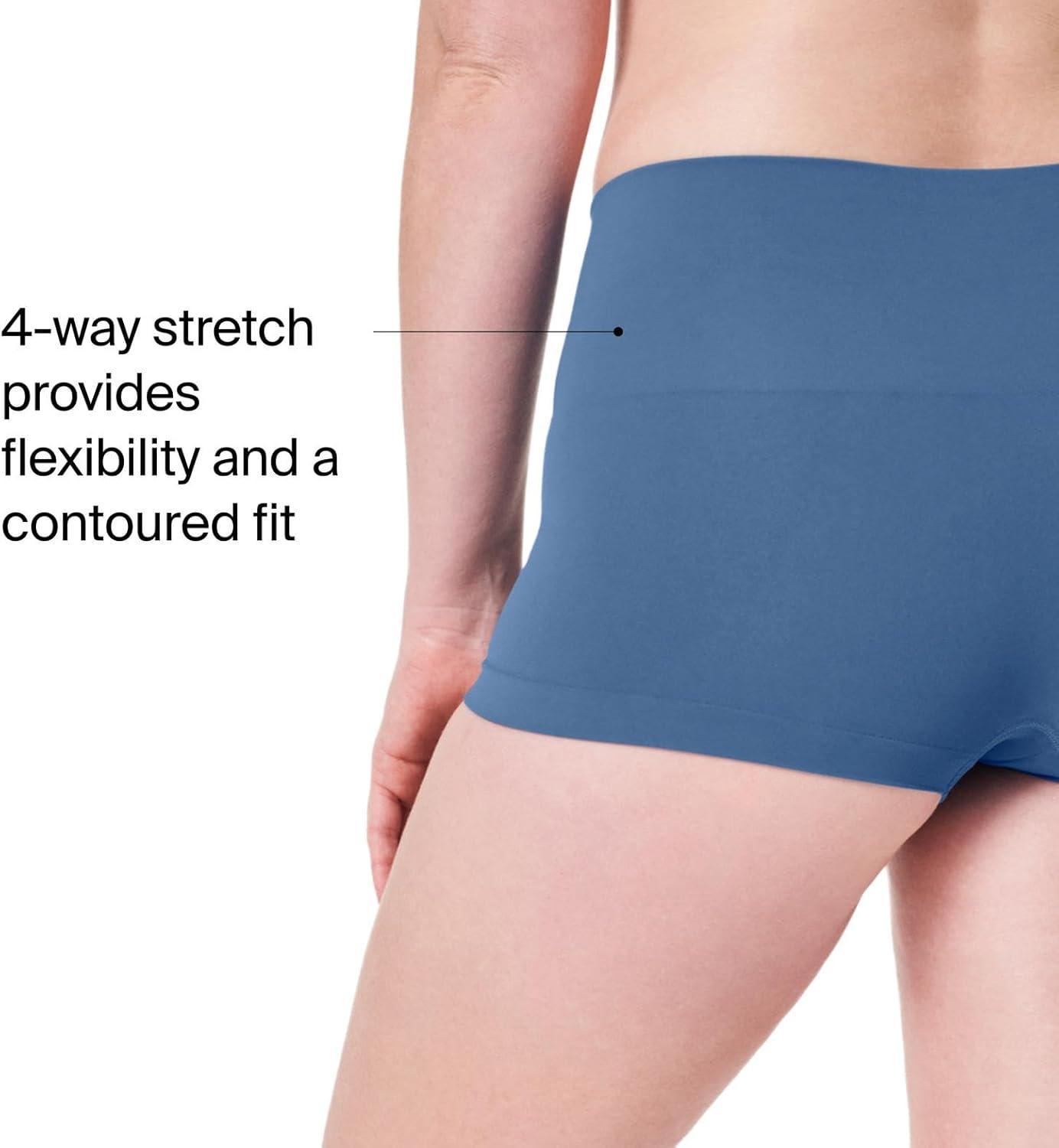 imageSPANX SPANXshape ExtraOrdinary Boyshort Sculpting Compression Womens Shapewear Underwear Recycled Nylon Fabric BlendToasted OatmealIndigo HazeM