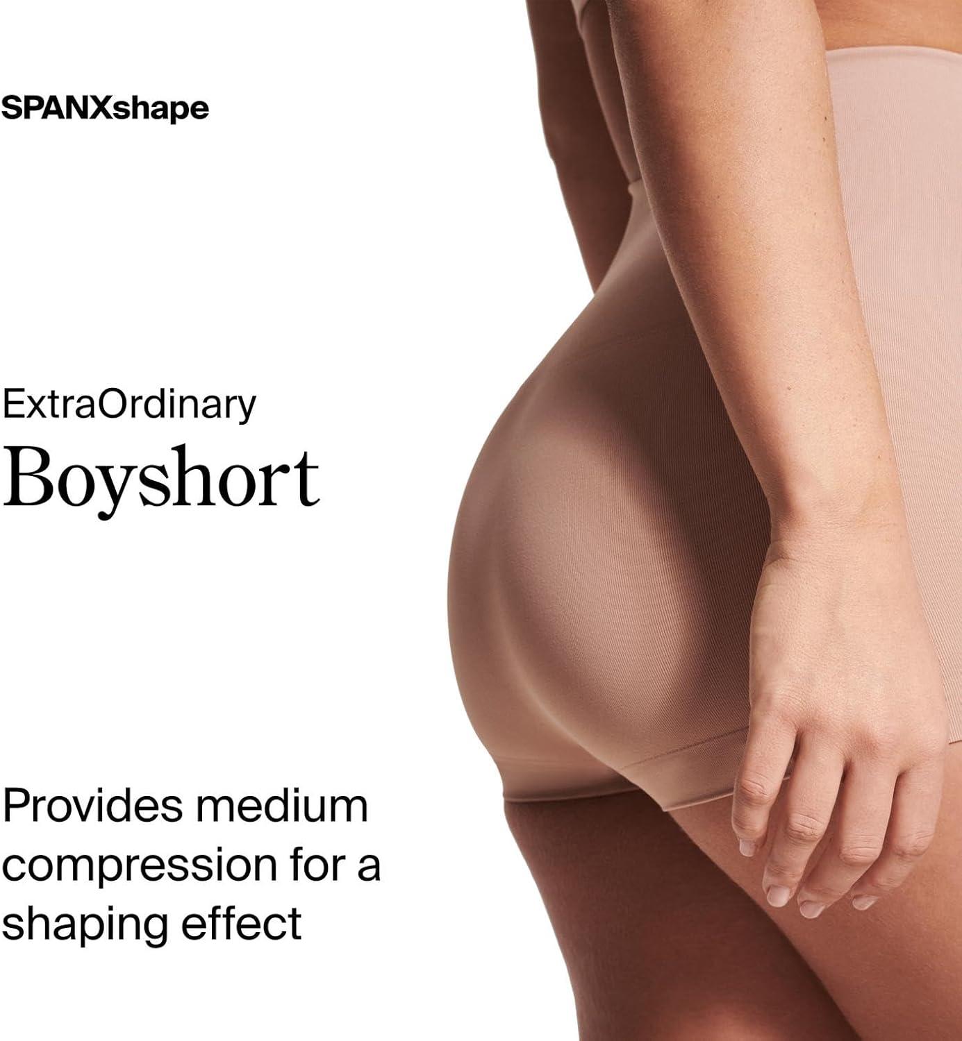 imageSPANX SPANXshape ExtraOrdinary Boyshort Sculpting Compression Womens Shapewear Underwear Recycled Nylon Fabric BlendToasted OatmealVintage RoseM