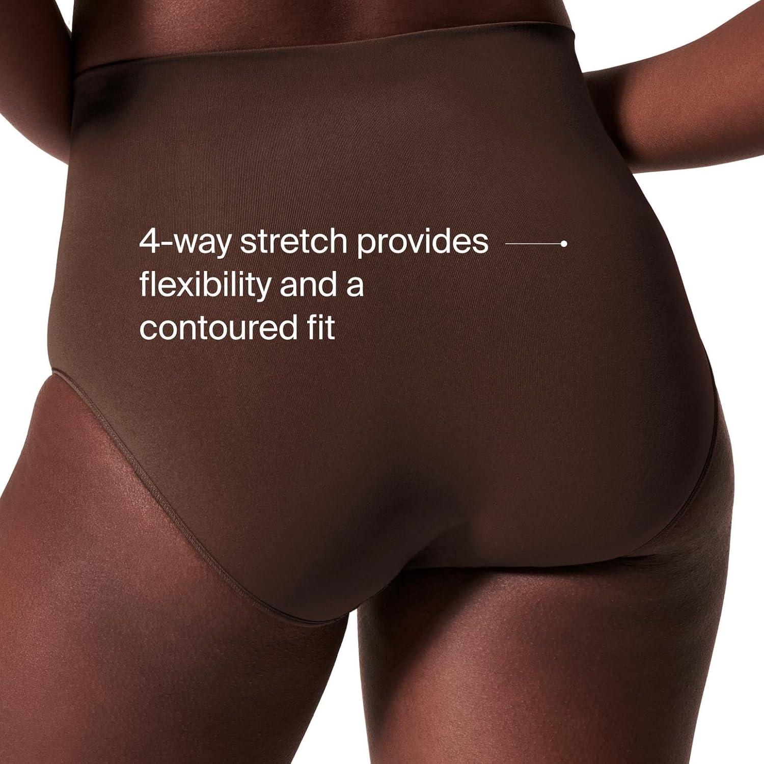 imageSPANX SPANXshape ExtraOrdinary Brief Sculpting with Compression Womens Shapewear Underwear Recycled Nylon Fabric BlendToasted OatmealChestnut BrownS