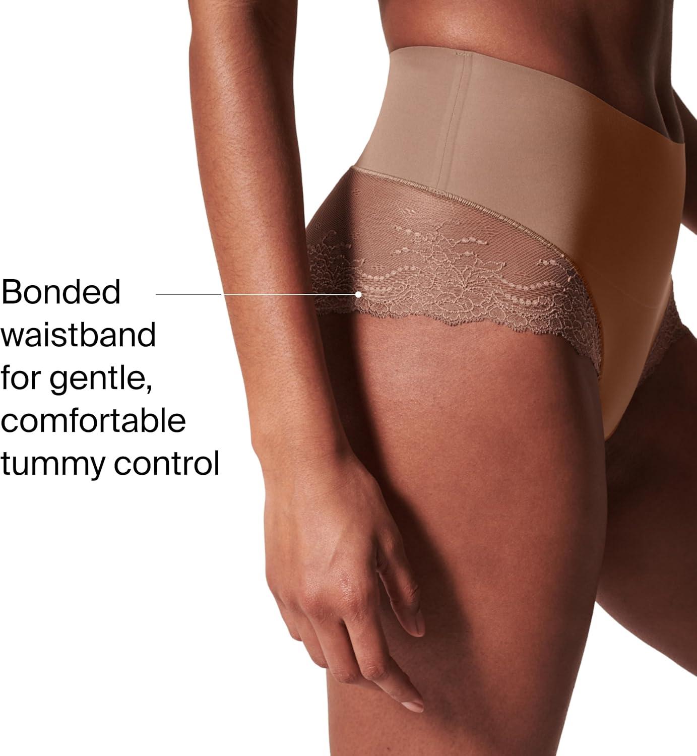 imageSPANX SPANXsmooth Undietectable Lace HiHipster For Core Control Comfortable Lace Shapewear Underwear No Visible Panty LinesCafe Au LaitOxfordXS