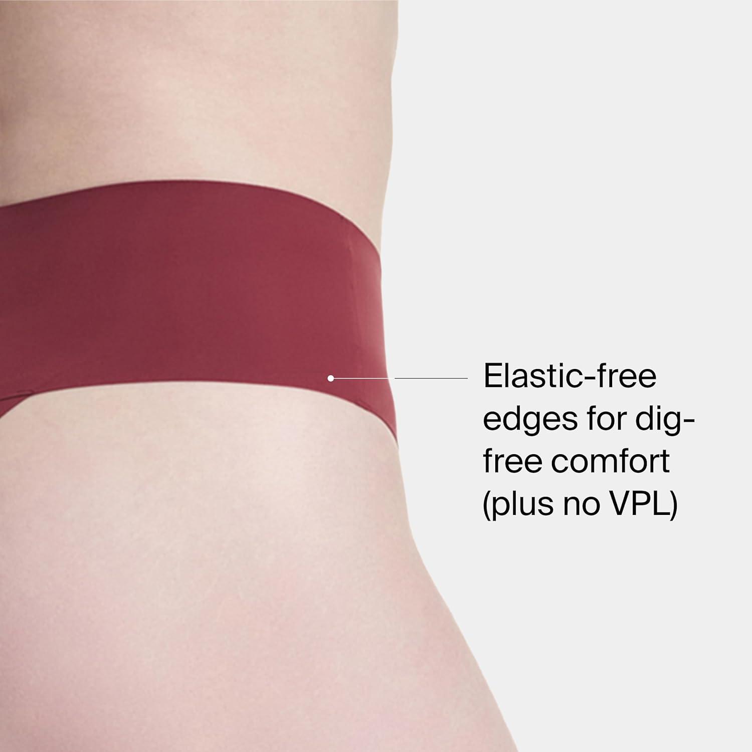 imageSPANX SPANXsupersmooth Undietectable Thong Comfortable Core Control Invisible Shapewear Thong Womens No Show Thong UnderwearSoft NudeMoroccan RedM