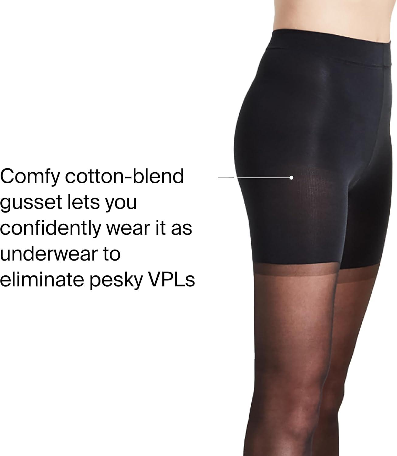 imageSPANXshape MidThigh Sheers Full Length Comfortable Tummy Control Shapewear Invisible Body ShaperBlack