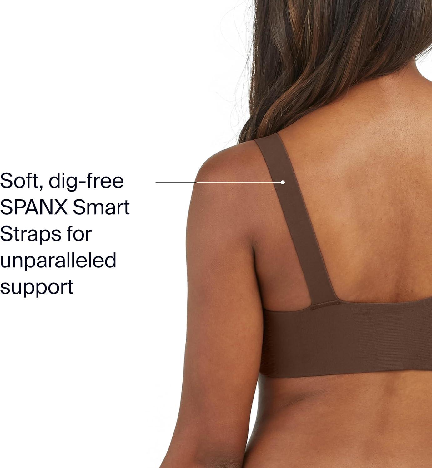 imageSPANXsmooth BraLlelujah Lightly Lined Full Coverage TShirt Bra Front Closure Hosiery Back Smart Stretch StrapsChestnut Brown