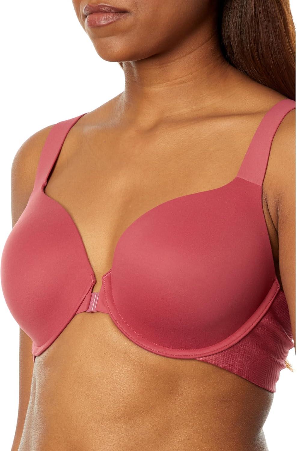 imageSPANXsmooth BraLlelujah Lightly Lined Full Coverage TShirt Bra Front Closure Hosiery Back Smart Stretch StrapsWild Rose