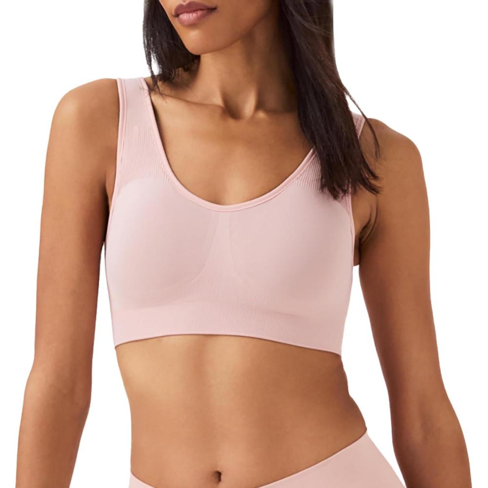 imageSPANX Breast of Both Worlds Reversible Comfort Bra Wireless Seamless Bra Reversible Design WireFree ComfortGreyVintage Rose