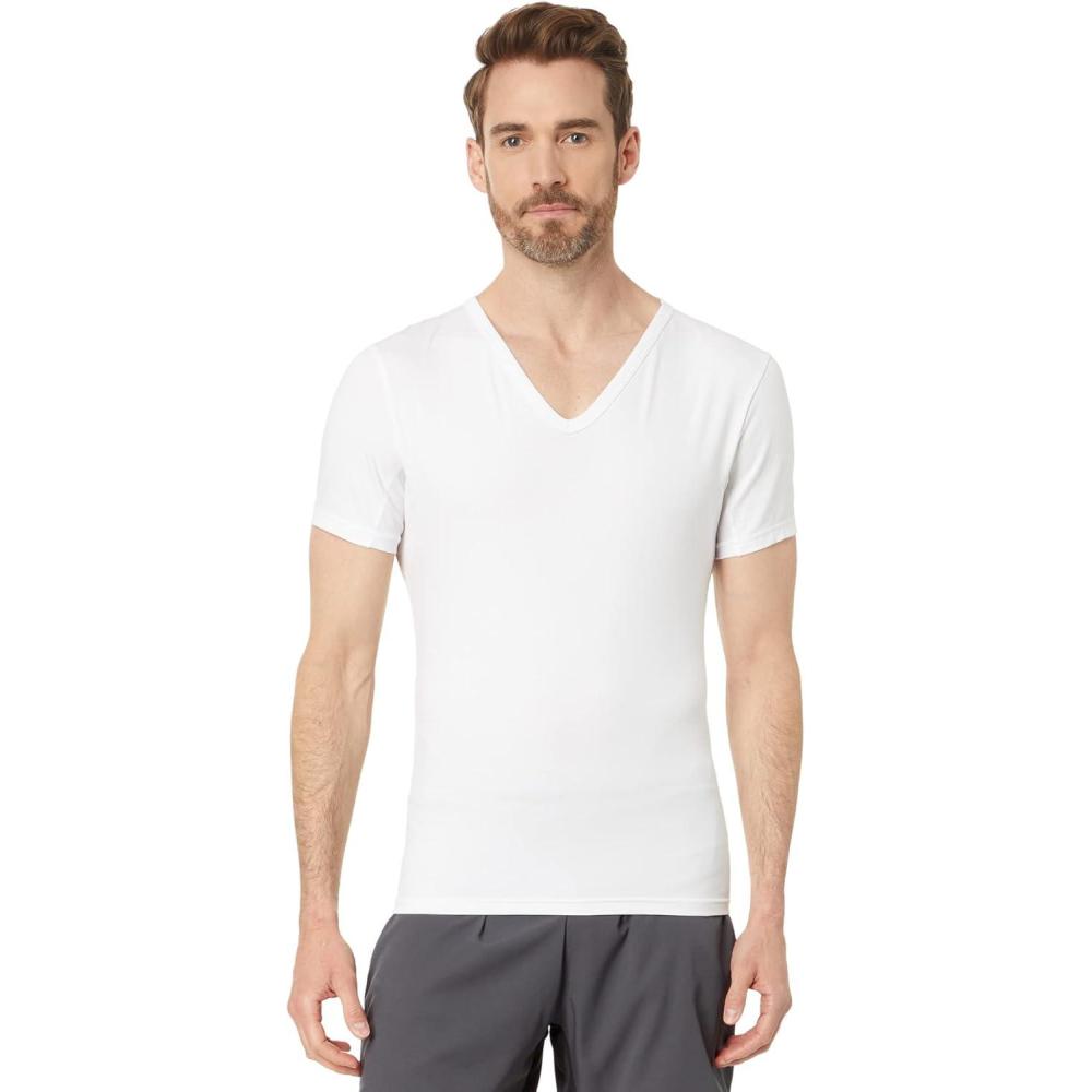 imageSPANX Mens Sculpt Cotton VNeckBright White