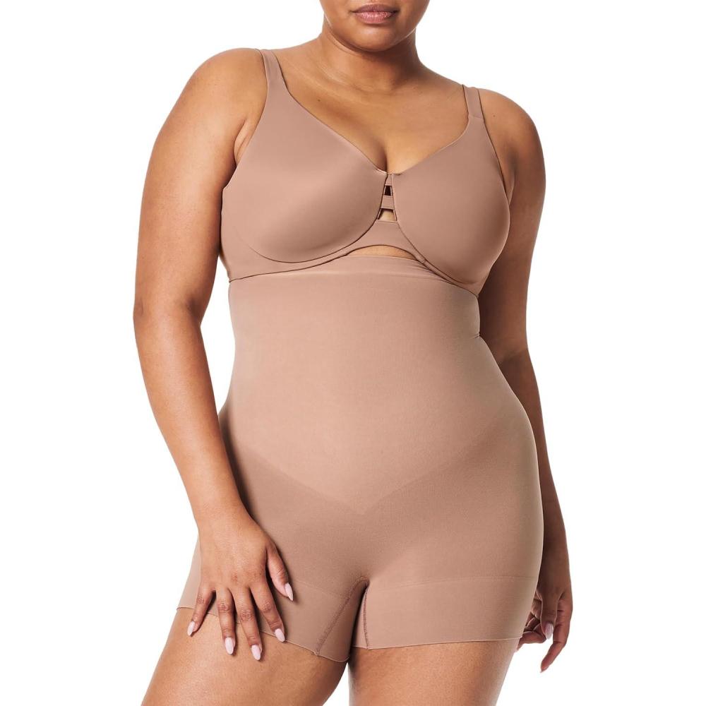 imageSPANX SPANXsculpt Seamless Power HighWaisted Shorty For All Hemline Lengths Core Control Shapewear Seamless UnderwearCafe Au Lait