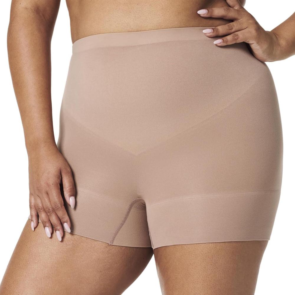 imageSPANX SPANXsculpt Seamless Power Shorty For All Hemline Lengths Lightweight Core Control Shapewear DigFree WaistbandCafe Au Lait