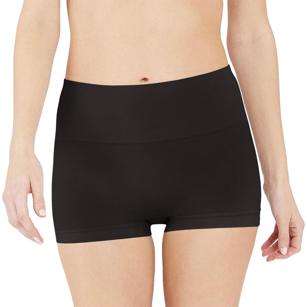 imageSPANX SPANXshape Everyday Shaping Boyshort Comfortable Core Control Shapewear Underwear Invisible Under Clothes NoShowBlack