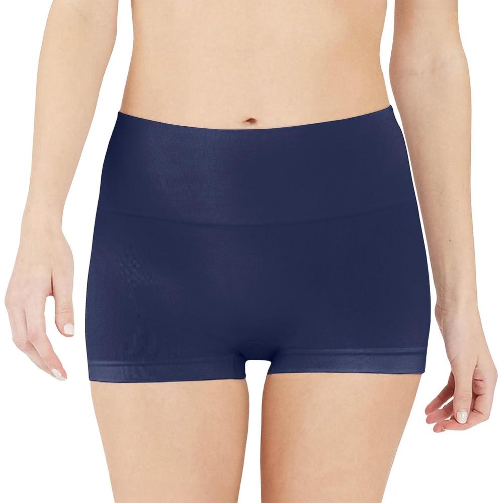 imageSPANX SPANXshape Everyday Shaping Boyshort Comfortable Core Control Shapewear Underwear Invisible Under Clothes NoShowDark Sapphire