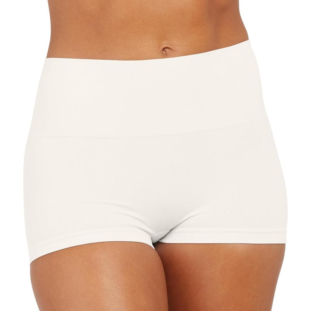 imageSPANX SPANXshape Everyday Shaping Boyshort Comfortable Core Control Shapewear Underwear Invisible Under Clothes NoShowLinen