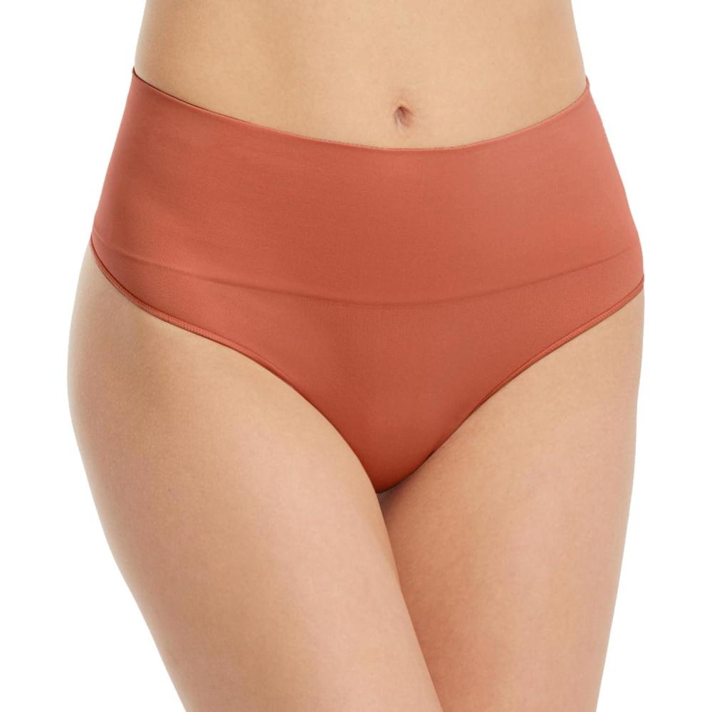 imageSPANX SPANXshape Everyday Shaping Thong Core Control Shapewear Underwear Invisible Under Clothes Seamless DesignSedona