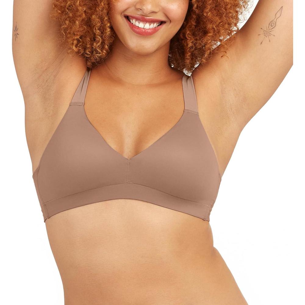 imageSPANX SPANXsmooth BraLlelujah Lightly Lined Bralette WireFree Comfortable Support Wireless Bra DigFree StrapsCafe Au Lait