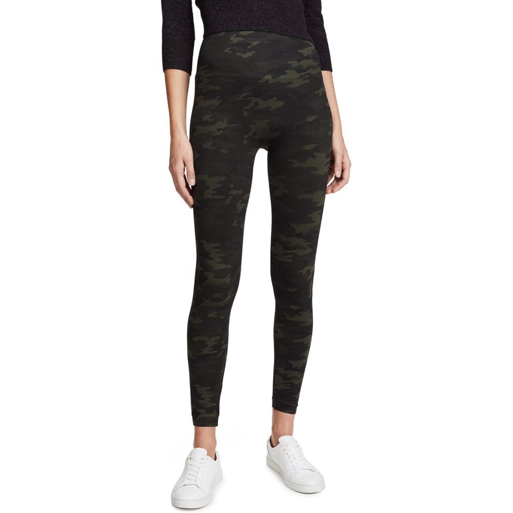 imageSPANX Seamless Leggings  Comfortable Athletic Wear  Core ampamp Tummy Control for Shaping  Natural Waist FitGreen Camo
