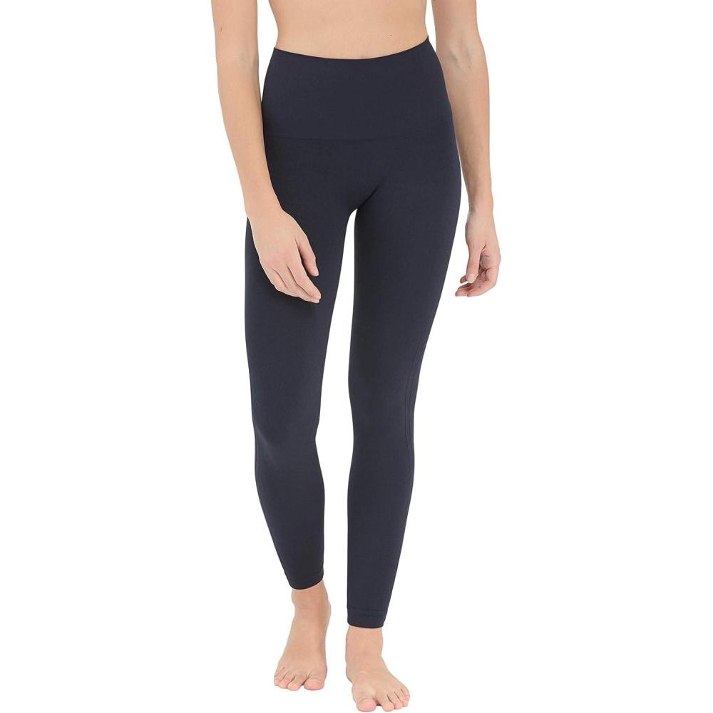 imageSPANX Seamless Leggings  Comfortable Athletic Wear  Core ampamp Tummy Control for Shaping  Natural Waist FitPort Navy