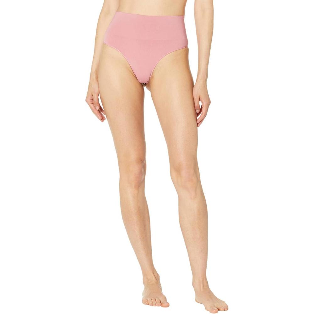 imageSPANXshape ExtraOrdinary Thong Sculpting with Compression Womens Shapewear Underwear Recycled Nylon Fabric BlendBallet Rouge