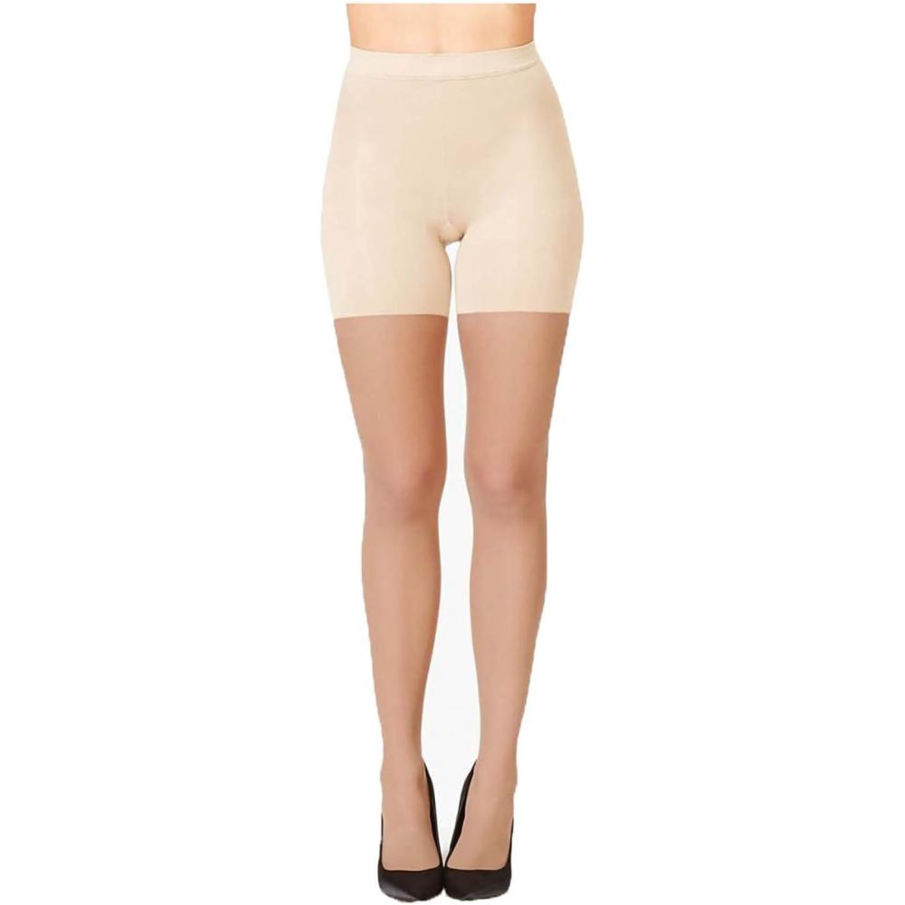 imageSPANXshape MidThigh Sheers Full Length Comfortable Tummy Control Shapewear Invisible Body ShaperBeige