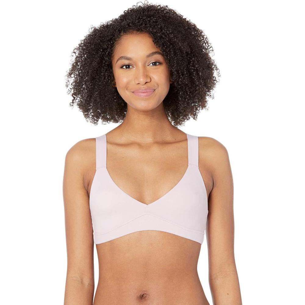 imageSPANXsmooth BraLlelujah Unlined Bralette Comfortable Support WireFree Bra Hosiery Back Smoothing DigFree StrapsLuxe Lilac