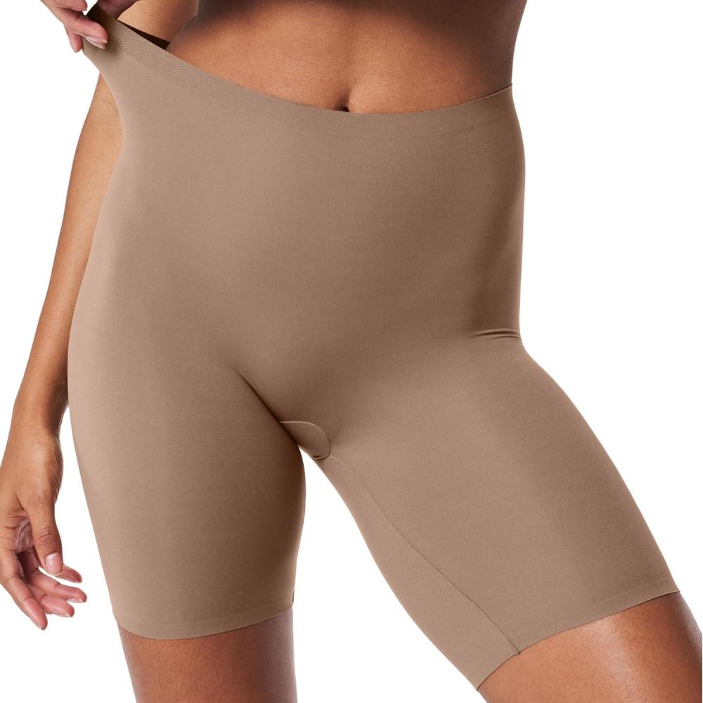imageSPANXsmooth FitToYou MidThigh Shorts One Size Fits All Tummy Control Shorts AntiChafe Lightweight ShapewearNaked 20