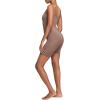 SPANX ASSETS Women’s Cami Mid-Thigh Bodysuit, Seamless Lightweight Shapewear Body Shaper for Firm Tummy Control(Café Au Lait)