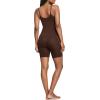 SPANX ASSETS Women’s Cami Mid-Thigh Bodysuit, Seamless Lightweight Shapewear Body Shaper for Firm Tummy Control(Chestnut Brown)