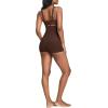 SPANX ASSETS Women’s High-Waist Boyshort, Seamless Power Sculpting No-Show Shapewear with Firm Tummy Control(Chestnut Brown)