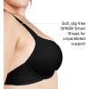 SPANX Bra-Llelujah Lightly Lined Racerback Bra – Full Coverage Comfort Bra – Everyday T-Shirt Bra – Front Closure Bra(Very Black)