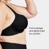 SPANX Bra-Llelujah Lightly Lined Racerback Bra – Full Coverage Comfort Bra – Everyday T-Shirt Bra – Front Closure Bra(Very Black)