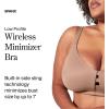 SPANX Low Profile Wireless Minimizer Bra – Minimize Breast Size by Up to 1 Inch – Breathable, Quick-Drying Fabric(Cafe Au Lait)