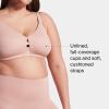 SPANX Low Profile Wireless Minimizer Bra – Minimize Breast Size by Up to 1 Inch – Breathable, Quick-Drying Fabric(Vintage Rose)