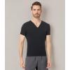 SPANX Men’s Sculpt Cotton V-Neck(Classic Black)