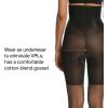 SPANX Original Shaping High-Waisted Footless Sheers – Core & Thigh Control – Footless Pantyhose – Use as Shapewear Underwear(Black)