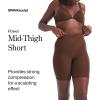 SPANX SPANXsculpt Seamless Power Mid-Thigh Short – Core Shapewear – Lightweight, All-Day Shaping & Support – No Panty Lines(Chestnut Brown)