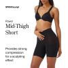 SPANX SPANXsculpt Seamless Power Mid-Thigh Short – Core Shapewear – Lightweight, All-Day Shaping & Support – No Panty Lines(Very Black)