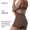 SPANX SPANXsculpt Seamless Power Shorty – For All Hemline Lengths – Lightweight Core Control Shapewear – Dig-Free Waistband(Chestnut Brown)