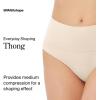SPANX SPANXshape Everyday Shaping Thong – Core Control Shapewear Underwear – Invisible Under Clothes – Seamless Design-Soft Nude-Dark Sapphire-M