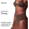 SPANX SPANXshape ExtraOrdinary Thong – Sculpting with Compression – Women’s Shapewear Underwear – Recycled Nylon Fabric Blend-Toasted Oatmeal-Chestnut Brown-M