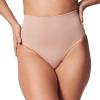 SPANX SPANXshape ExtraOrdinary Thong – Sculpting with Compression – Women’s Shapewear Underwear – Recycled Nylon Fabric Blend-Toasted Oatmeal-Chestnut Brown-M
