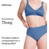 SPANX SPANXshape ExtraOrdinary Thong – Sculpting with Compression – Women’s Shapewear Underwear – Recycled Nylon Fabric Blend-Toasted Oatmeal-Indigo Haze-M
