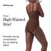 SPANX sculpt Seamless Power High-Waisted Brief – Lightweight All-Day Comfort – Core Control Shapewear –High-Waisted Underwear(Chestnut Brown)