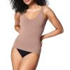 SPANXsculpt Seamless Power Tank – Tank Top Shapewear for Women – V Neck – Soft, Seamless Tank Top(Cafe Au Lait)