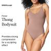 SPANXsculpt Seamless Power Thong Bodysuit – Soft, Seamless Shapewear for Women – Adjustable Straps – With Snap Closure(Cafe Au Lait)