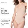 SPANXsculpt Seamless Power Thong Bodysuit – Soft, Seamless Shapewear for Women – Adjustable Straps – With Snap Closure(Soft Nude)