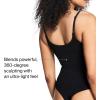SPANXsculpt Seamless Power Thong Bodysuit – Soft, Seamless Shapewear for Women – Adjustable Straps – With Snap Closure(Very Black)