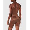 SPANXshape Invisible Open-Bust Mid-Thigh Bodysuit(Chestnut Brown)